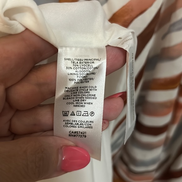 NWOT Ann Taylor Zebra Stripe Boat Neck Midi Dress OVERSIZED fits up to S/M - Picture 9 of 9